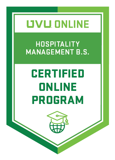 online hospitality management badge