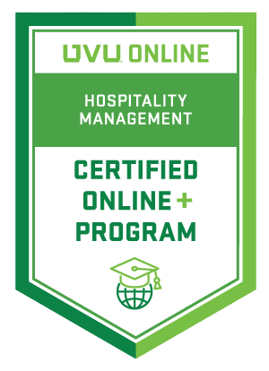 online hospitality management badge