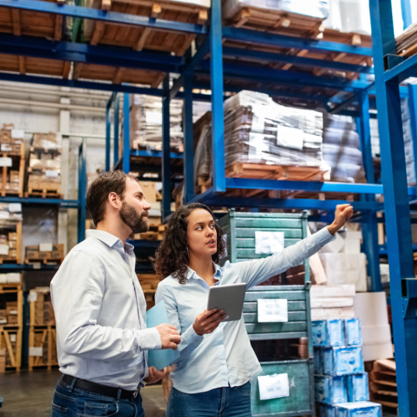 people in a warehouse