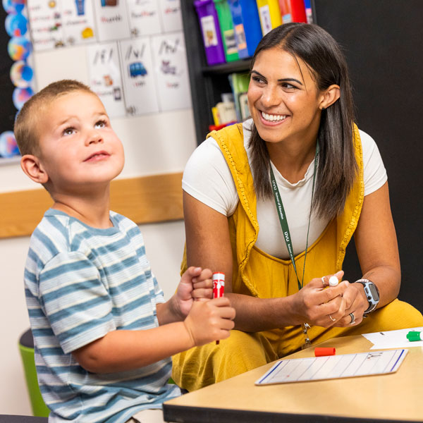 UVU student tutoring for America Reads & Counts