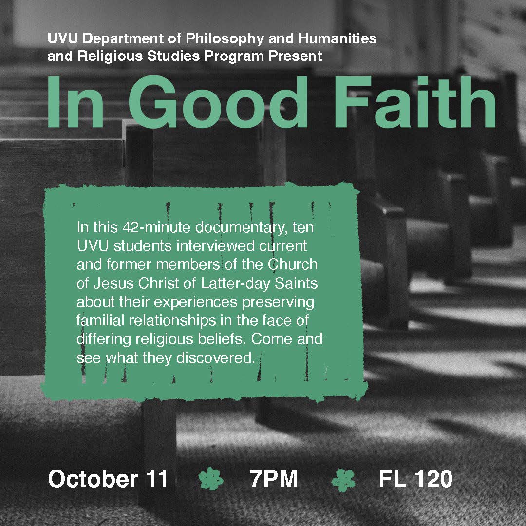 In Good Faith, shown on October 11 2024 in FL 120 at 7:00 pm 