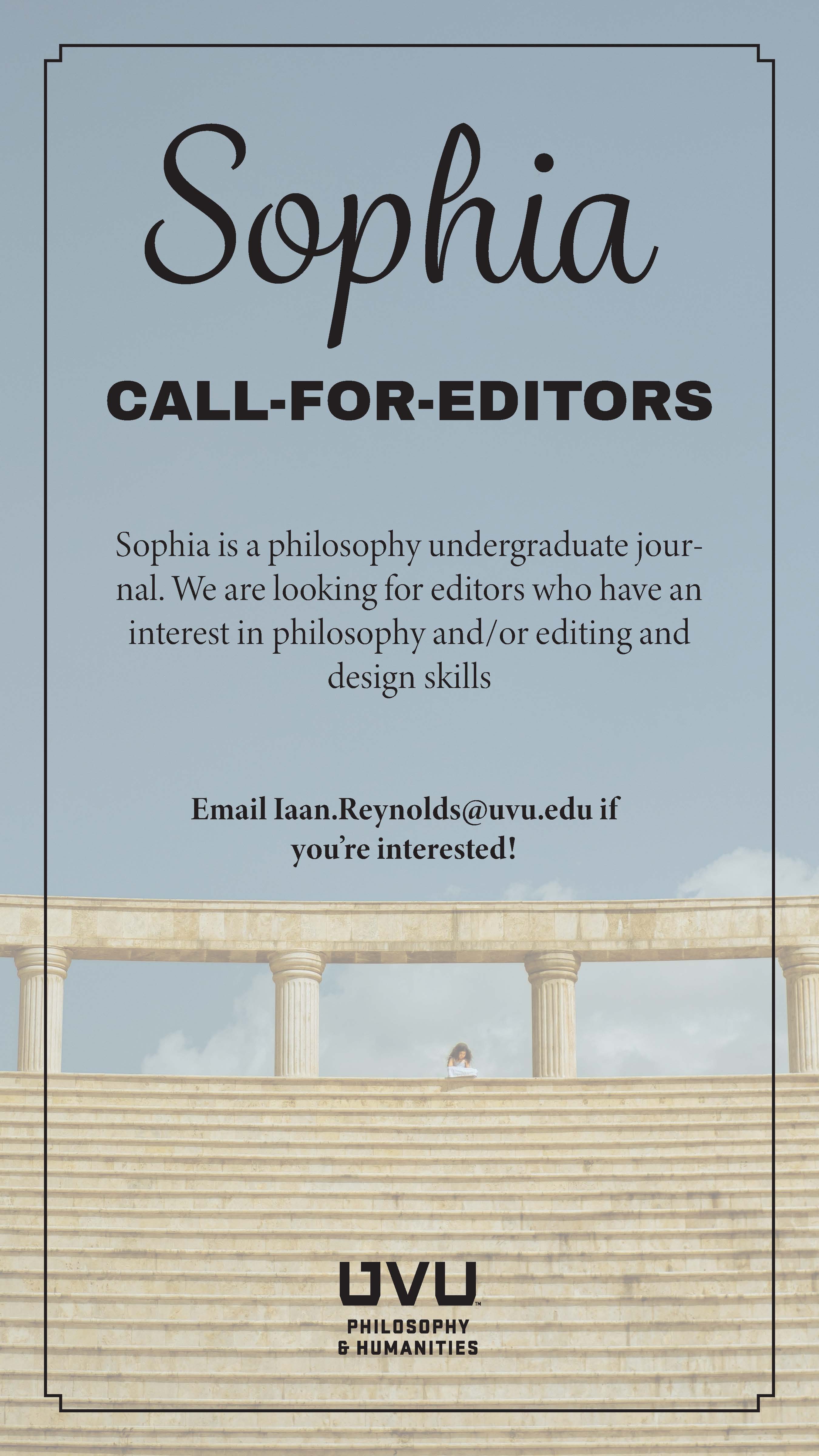Sophia Poster - Call for Editors