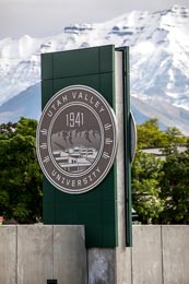 The UVU entrance sign.