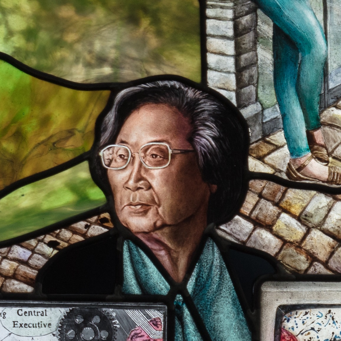 Roots of Knowledge panel depicting Tu Youyou, a chinese chemist.