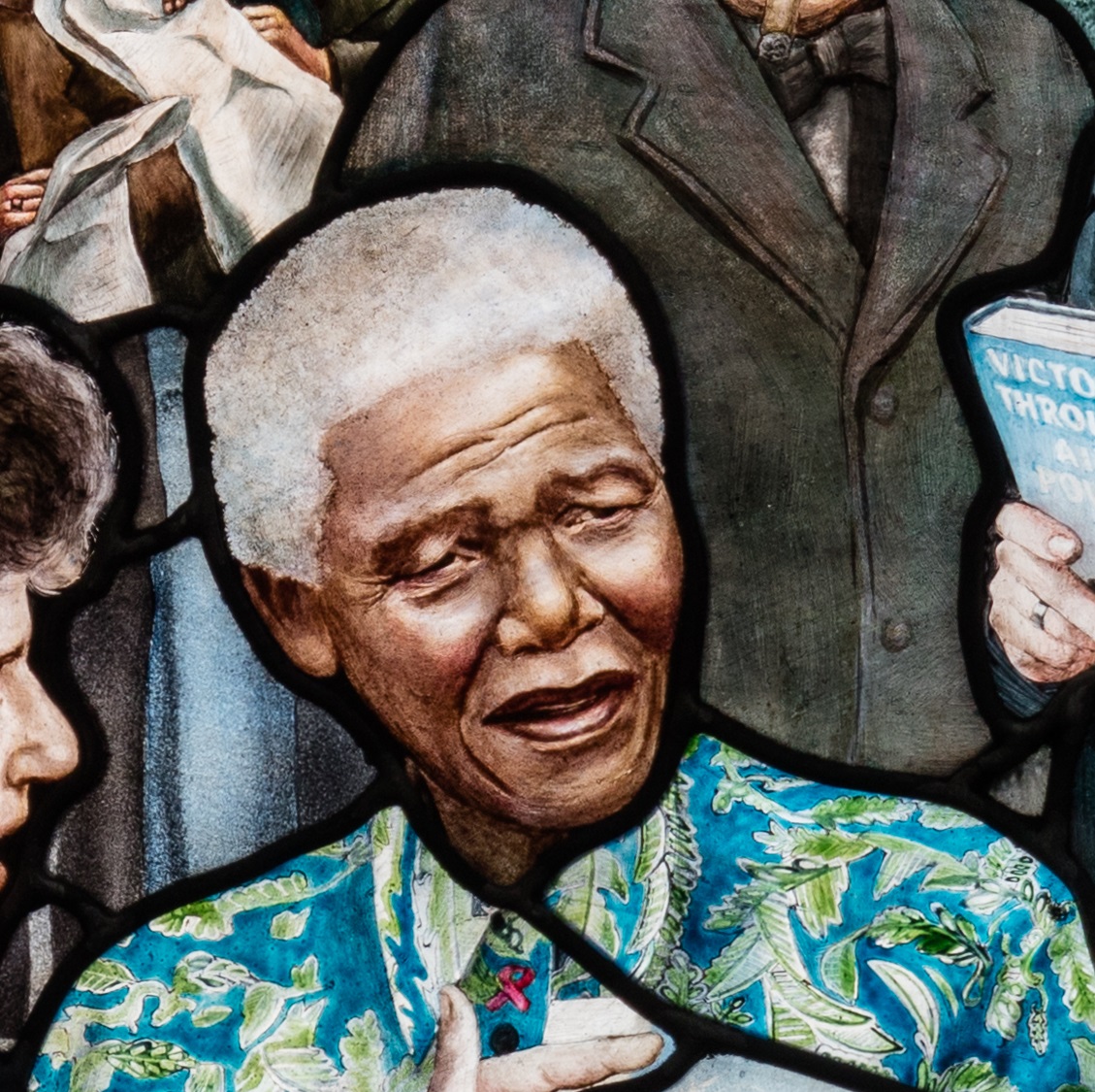 Roots of Knowledge panel depicting Nelson Mandela.