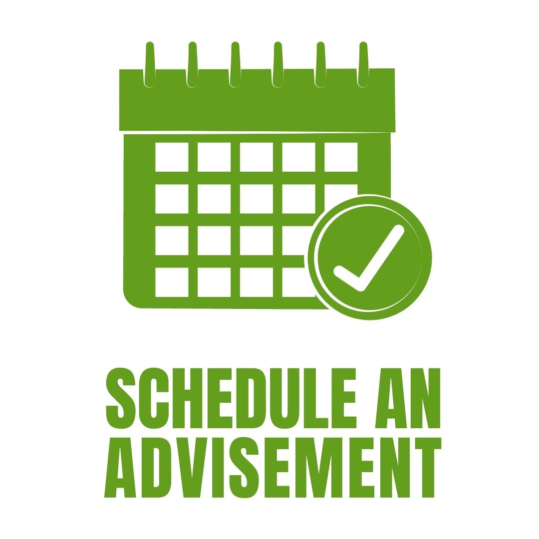 calendar icon with words "schedule an advisement"