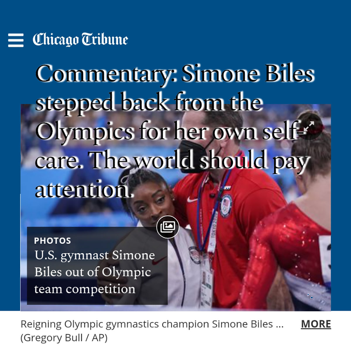 DoK Woods' Words on Simone Biles' Courage