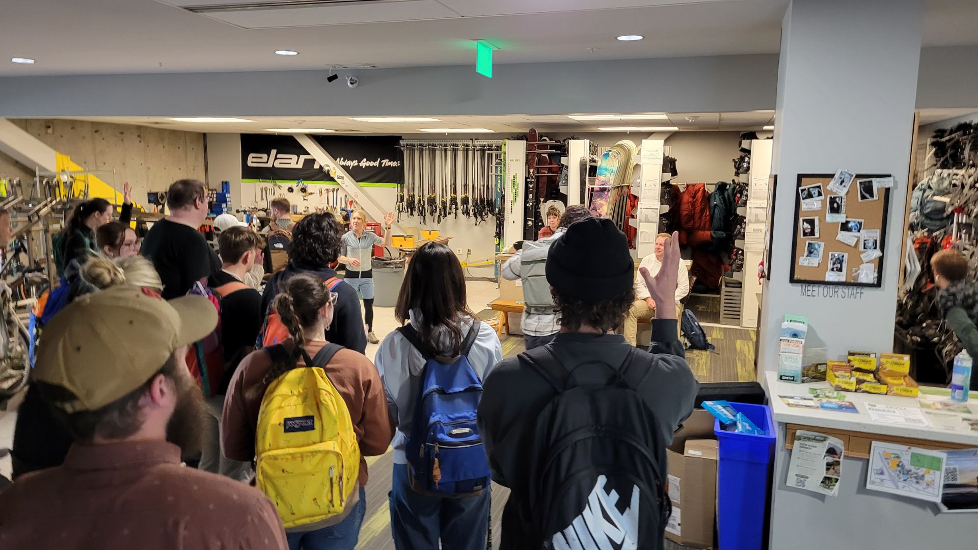 A group of people at the UVU Outdoor Adventure Center