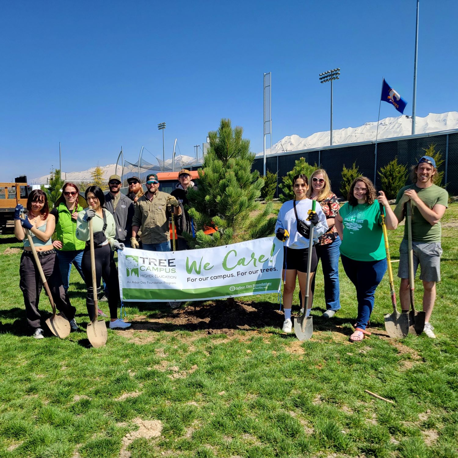 Photo of staff and volunteers at a tree-planting activity