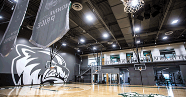 NUVI Basketball Center, interior court level