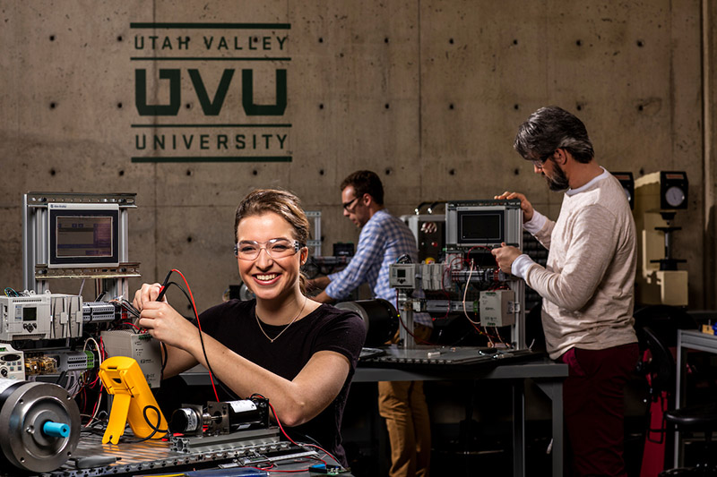 Students working on projects