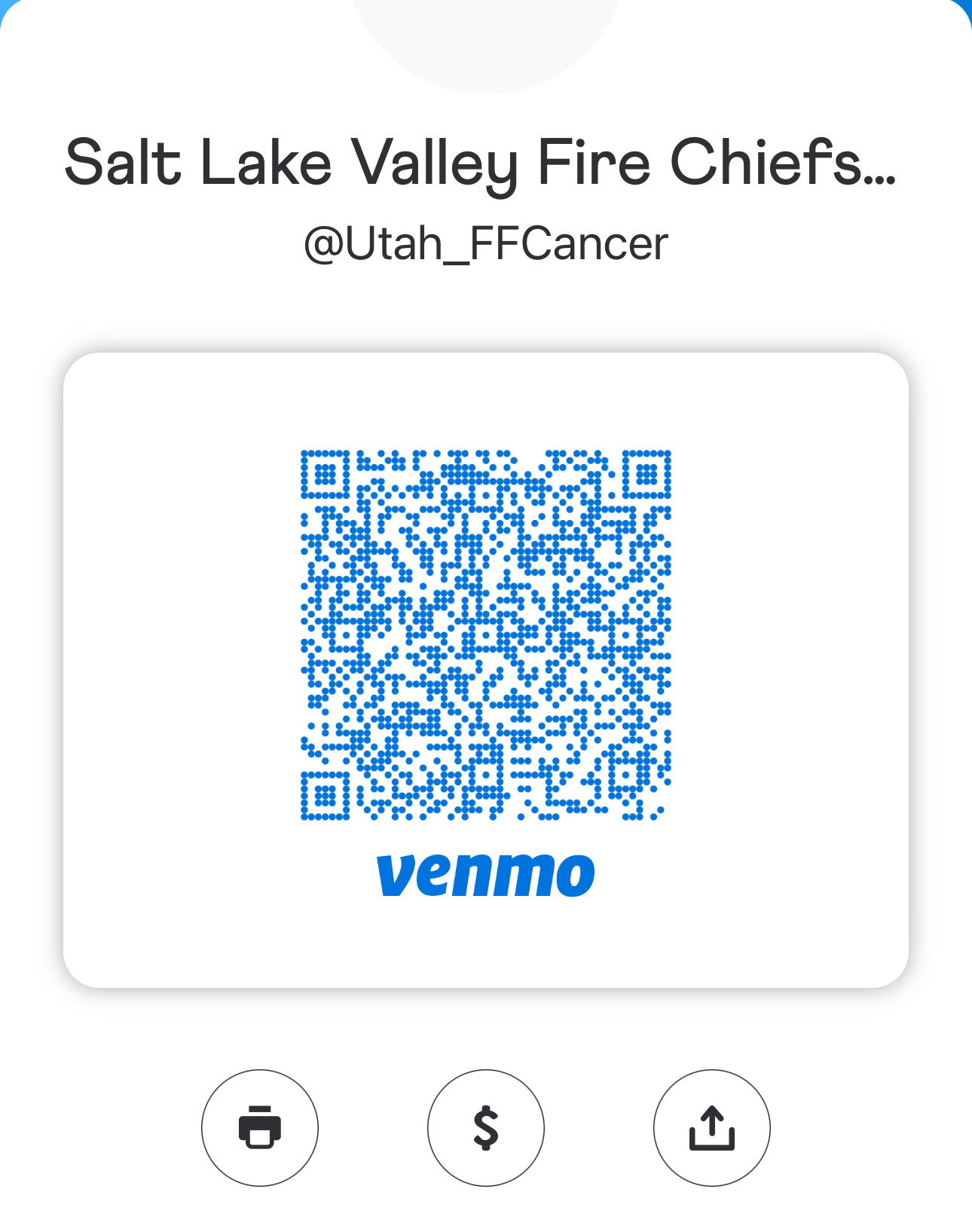 venmo QR code for donating