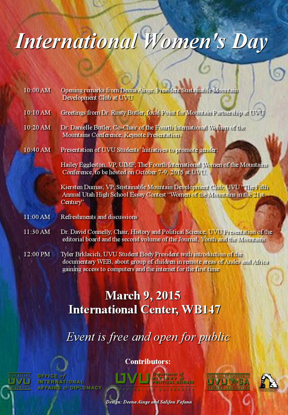 UIMF Contributes to International Women’s Day Celebration at UVU | Utah ...