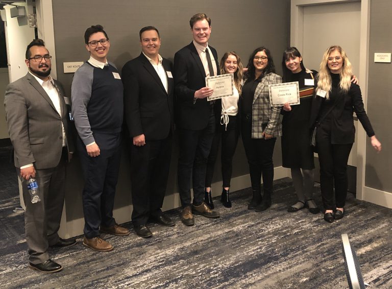 UTAH VALLEY UNIVERSITY STUDENTS AT THE MODEL UNITED NATIONS CONFERENCE IN SAN FRANCISCO