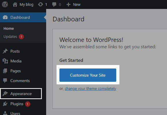 WordPress dashboard screen capture.