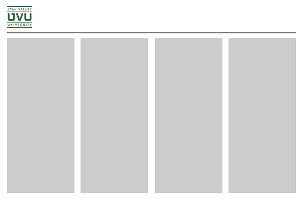 Four equal columns example