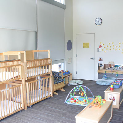 infant classroom in the UVU Childcare Program