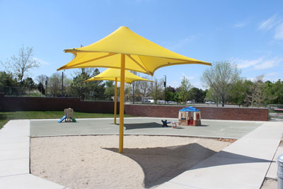 outside playground utilized in chilcare for student parents