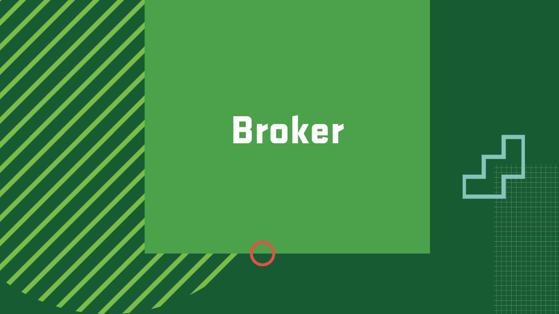 Graphic with the title of a possible career path in personal financial planning, "Broker"