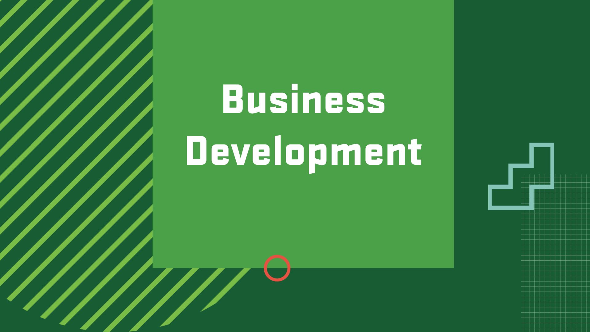 Graphic with the title of a career in Applied Economics, "Business Development"