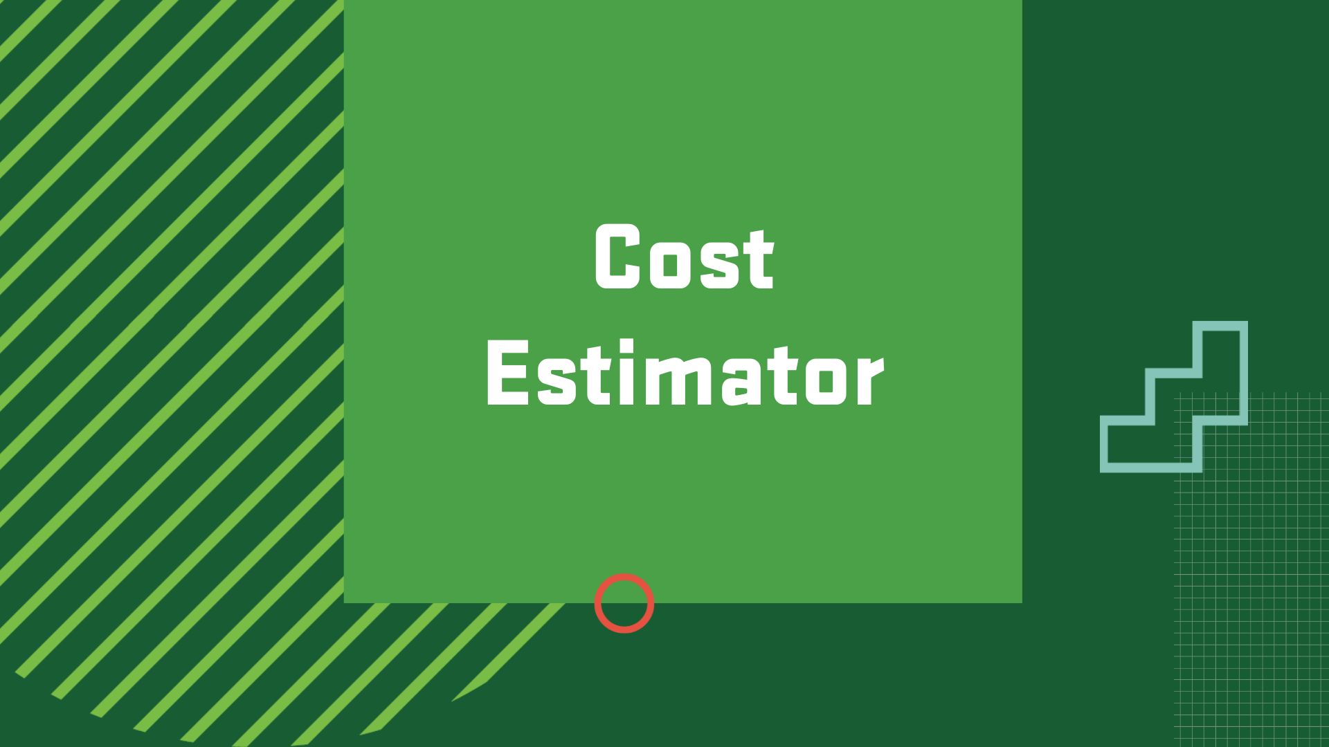 Graphic with the title of a career in Risk Management and Insurance, "Cost Estimator"