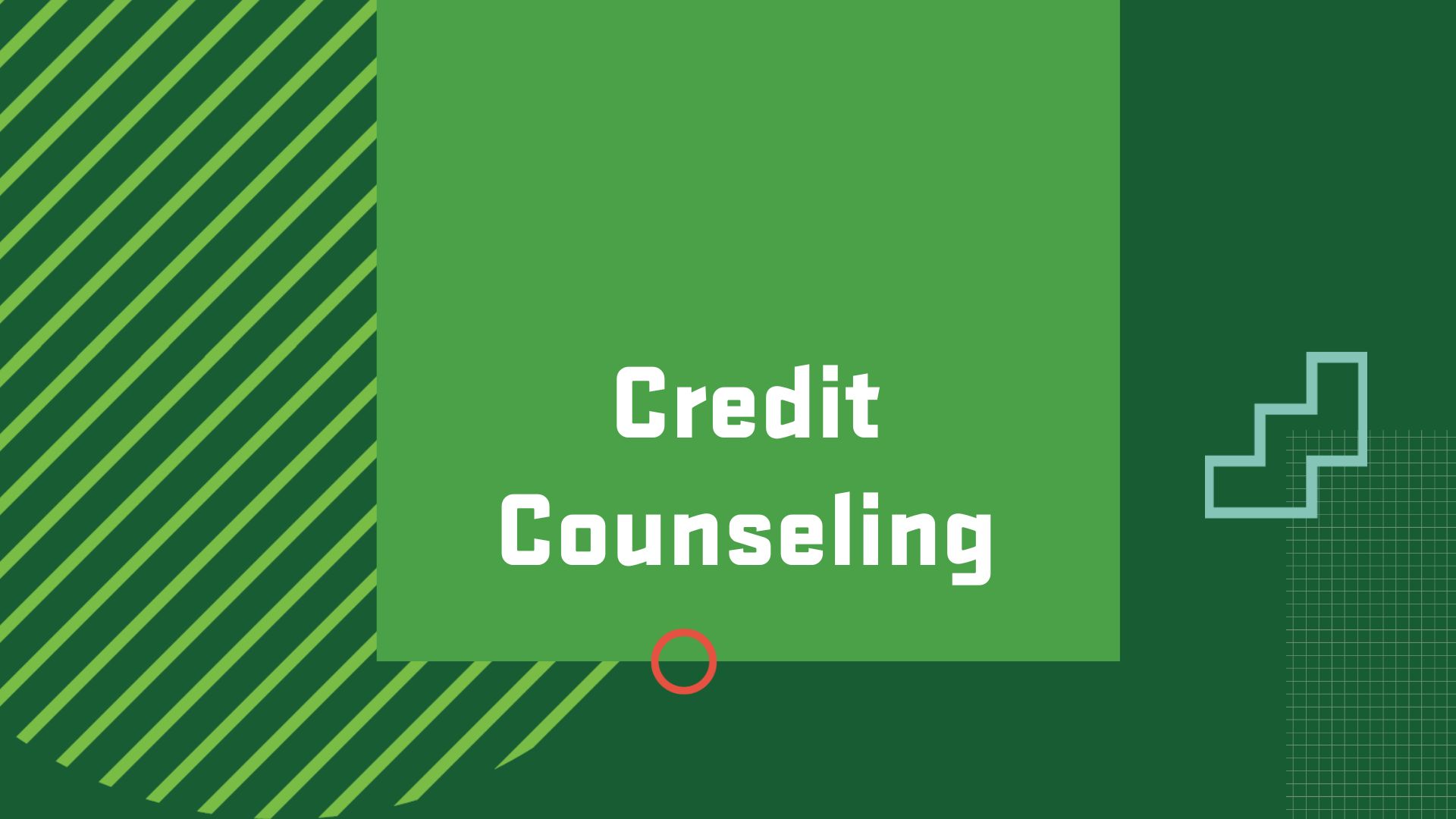 Graphic with the title of a possible career path in personal financial planning, "Credit Counseling"