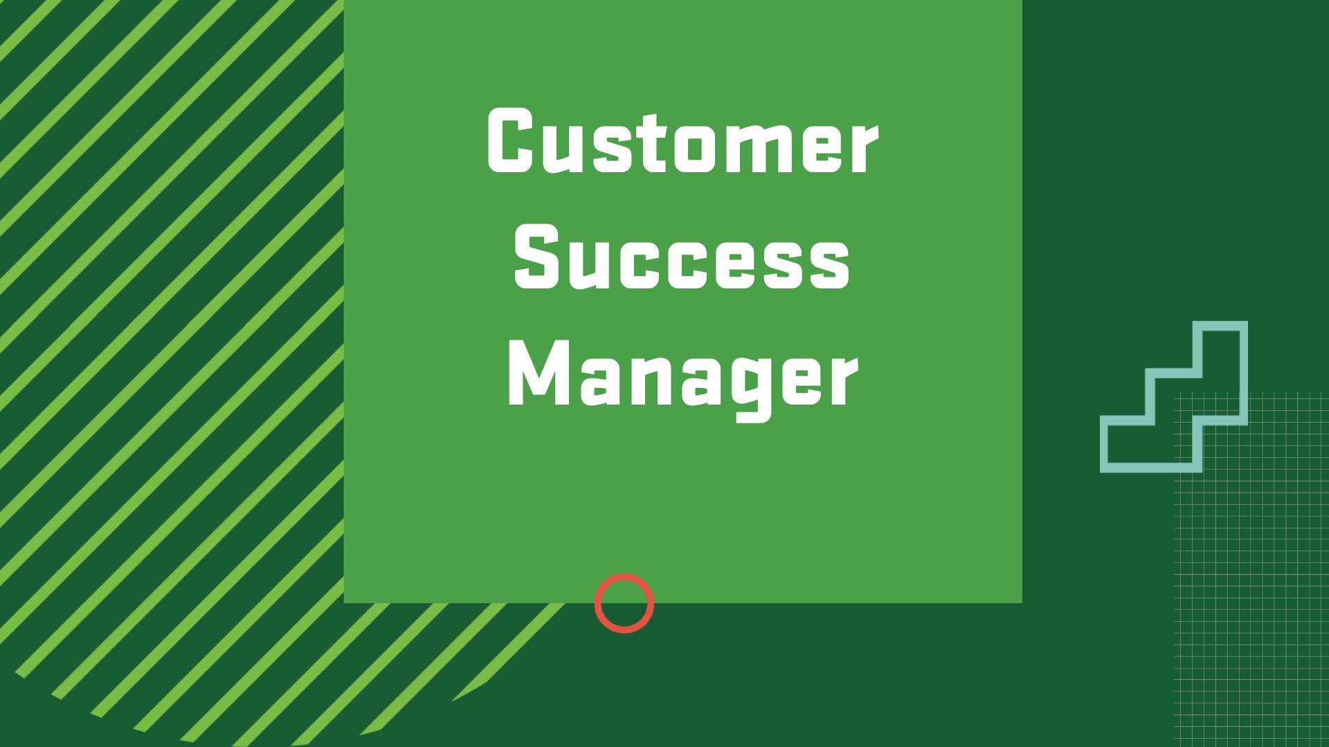 Graphic with the title of a career in Human Resource Management, “Customer Success Manager”