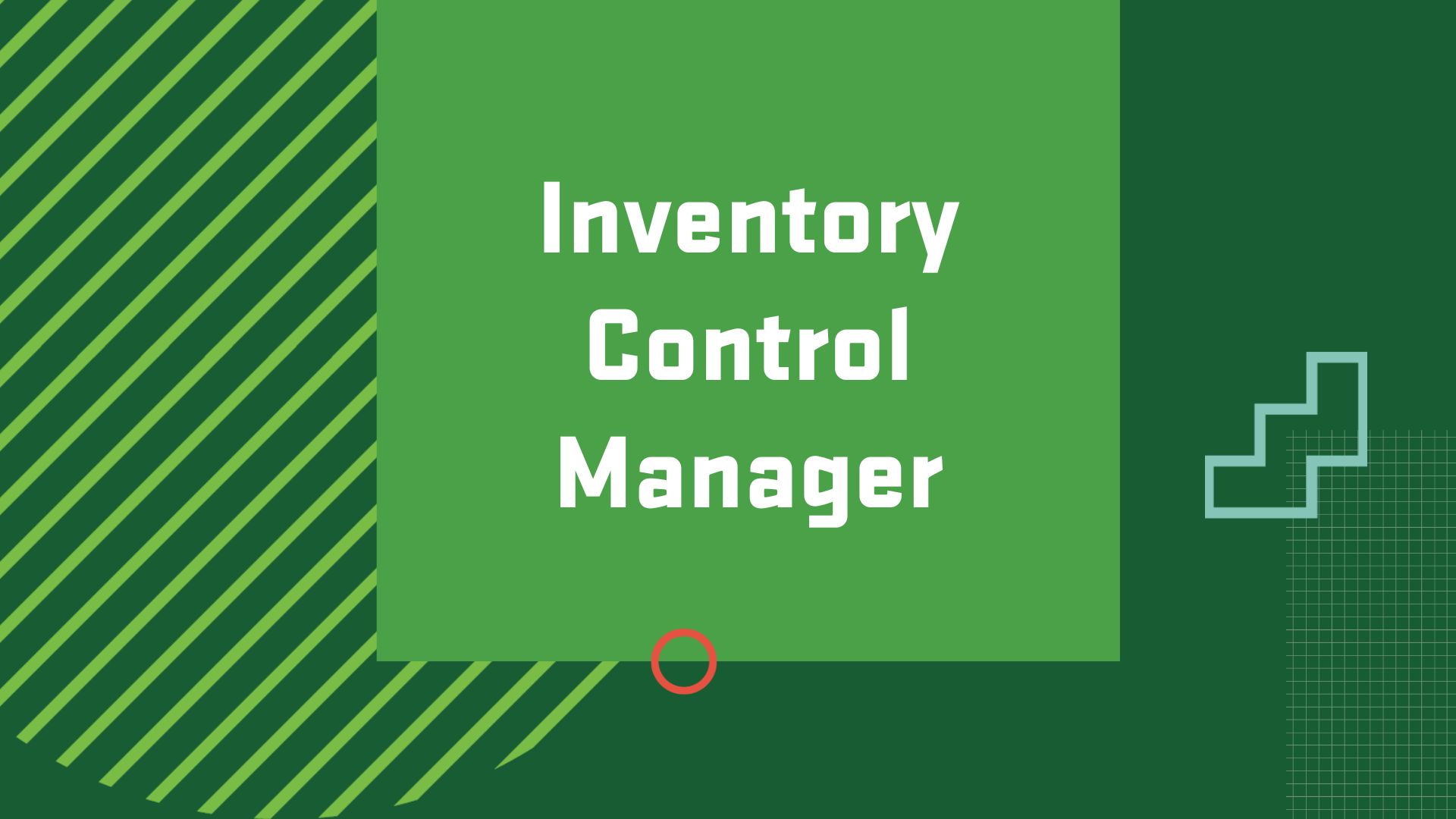 Graphic with the title of a career in Operations and Supply Chain Management, “Inventory Control Manager"