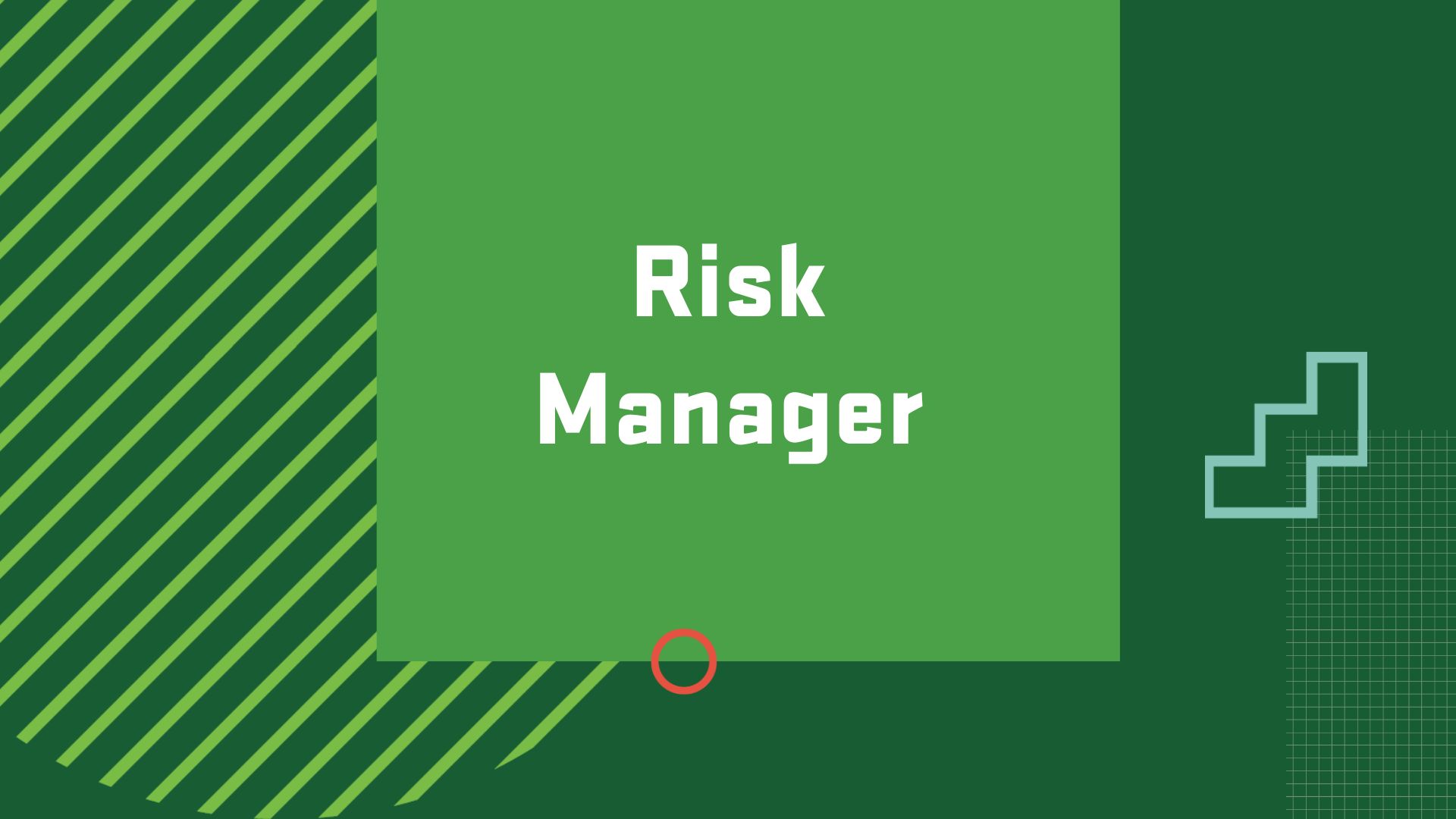 Graphic with the title of a career in Risk Management and Insurance, "Risk Manager"