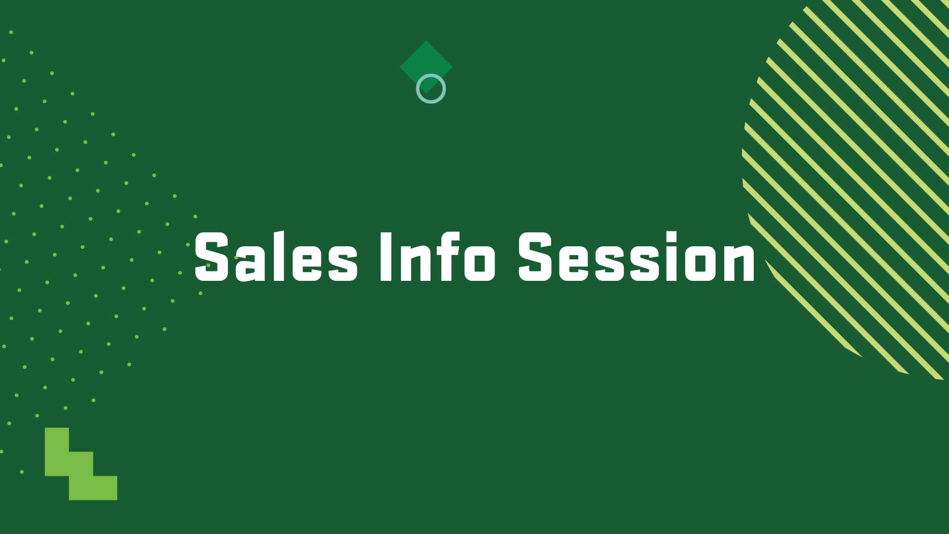 Sales Info Session event graphic, April 3, 2025 @ 4 p.m. in KB 401.