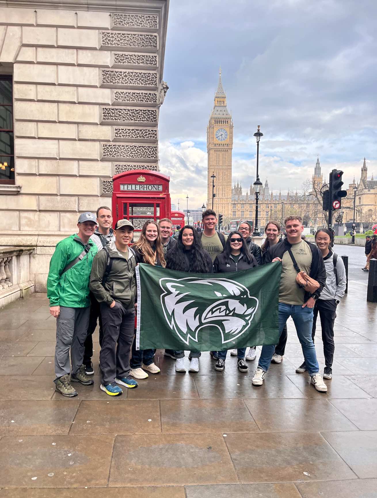 UVU ROTC student cadets pictured visiting London in front of Big Ben